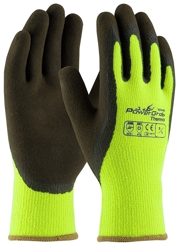 PowerGrab Thermo Hi-Vis Yellow Acrylic Gloves (12 Pair) from Columbia Safety