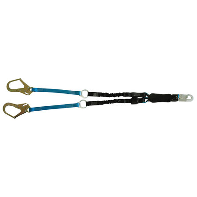 Tractel tracpac F2 Lanyard Extendible with Rescue Rings - Two Legs - 4.5 to 6 Feet from Columbia Safety