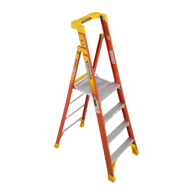 Werner 10 Foot Reach Fiberglass Podium Ladder Type IA from Columbia Safety