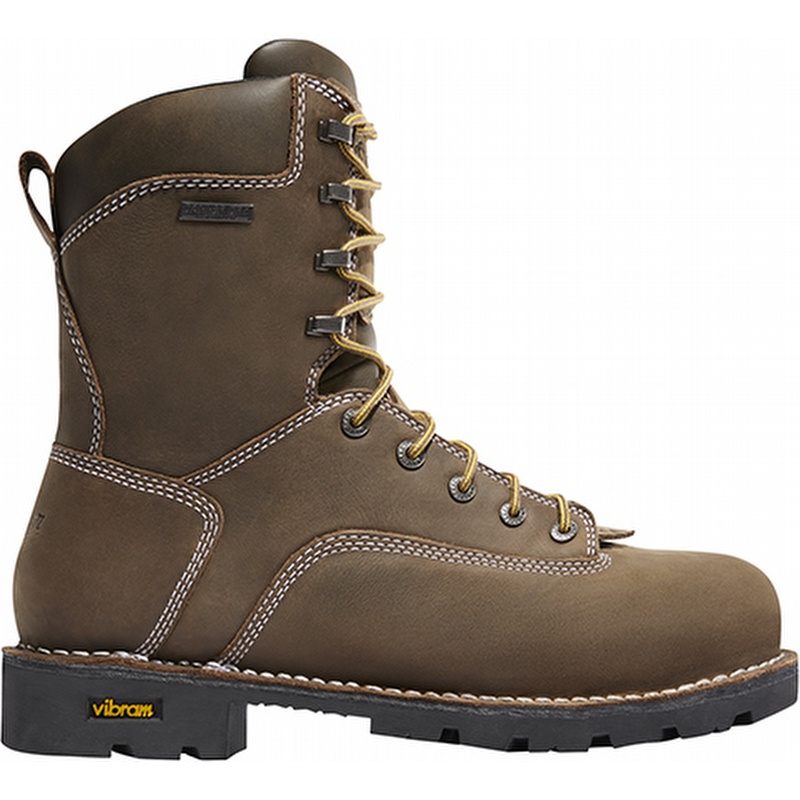 Danner 14226 Gritstone 8 Waterproof Alloy Toe Work Boot Brown from Columbia Safety