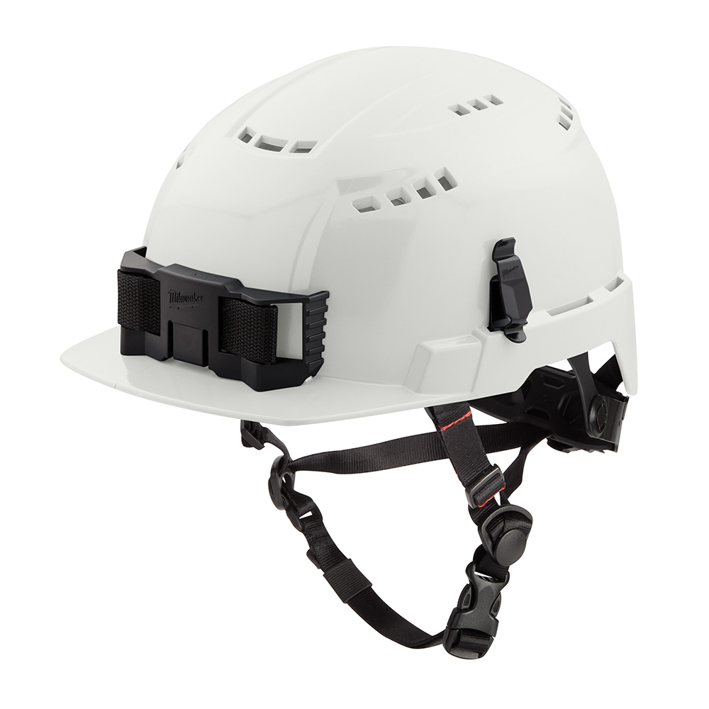 Milwaukee Type 2 Front Brim Vented Safety Helmet with BOLT Accessory Clips from Columbia Safety