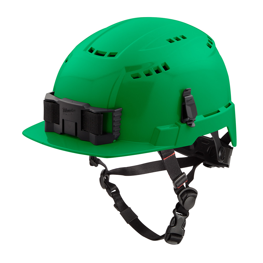 Milwaukee Type 2 Front Brim Vented Safety Helmet with BOLT Accessory Clips from Columbia Safety