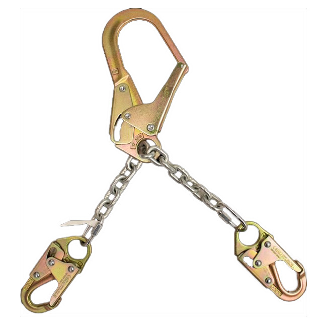 French Creek Rebar Chain Two Foot Position Assembly with Snap Hook and 2.5 Inch Rebar Hook from Columbia Safety