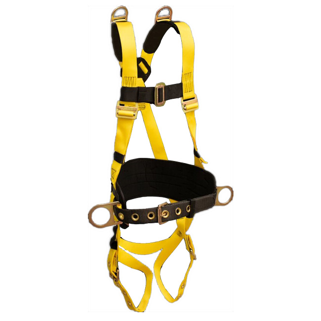 French Creek Full Body 6PT Adjustable Harness with Shoulder D-ring with Removable Tool Belt and Shoulder Pads with Tongue Buckle Legs from Columbia Safety