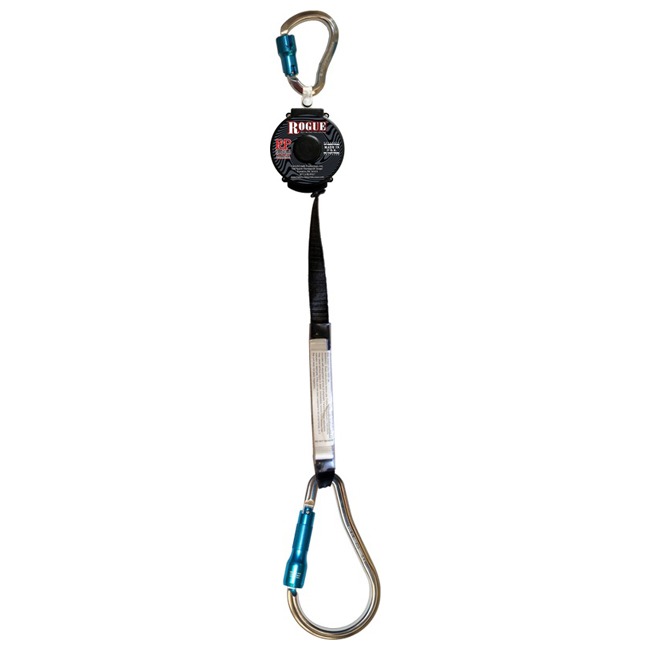 French Creek Single-Leg Eight Foot SRL with 354-4A Carabiner and #63A Aluminum Carabiner from Columbia Safety